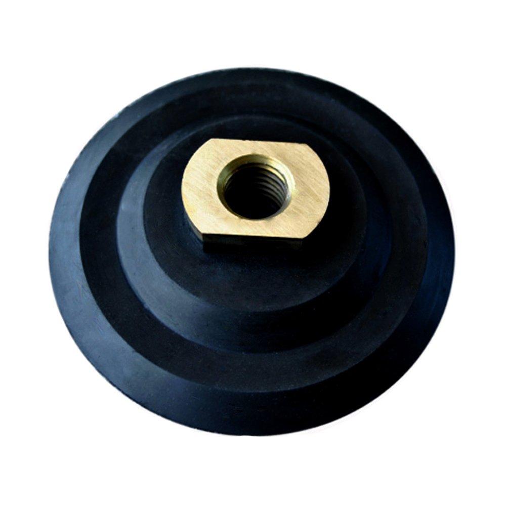  [AUSTRALIA] - Rubber Backing Pad Black Rigid Backer Pads for Diamond Polishing Pads 5/8”-11 Hook and Loop Backing Pad (5 inch) 5 inch