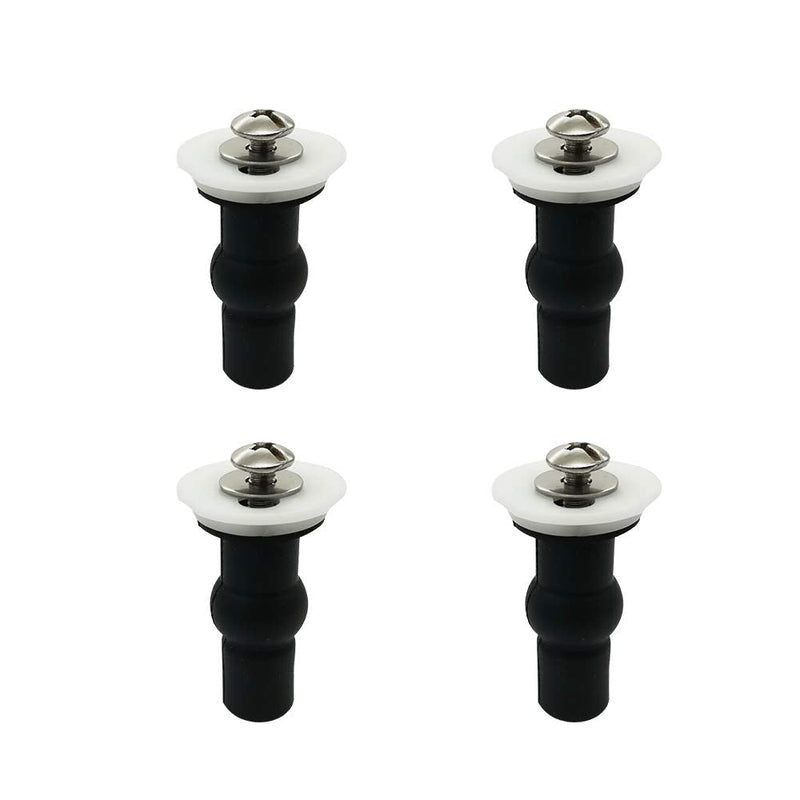  [AUSTRALIA] - Toilet Lid Screws 4 Pack Toilet Seat Plastic Screws Universal Rubber Expansion Seat Cover Screws 4.6mm Thin Screw with Washer