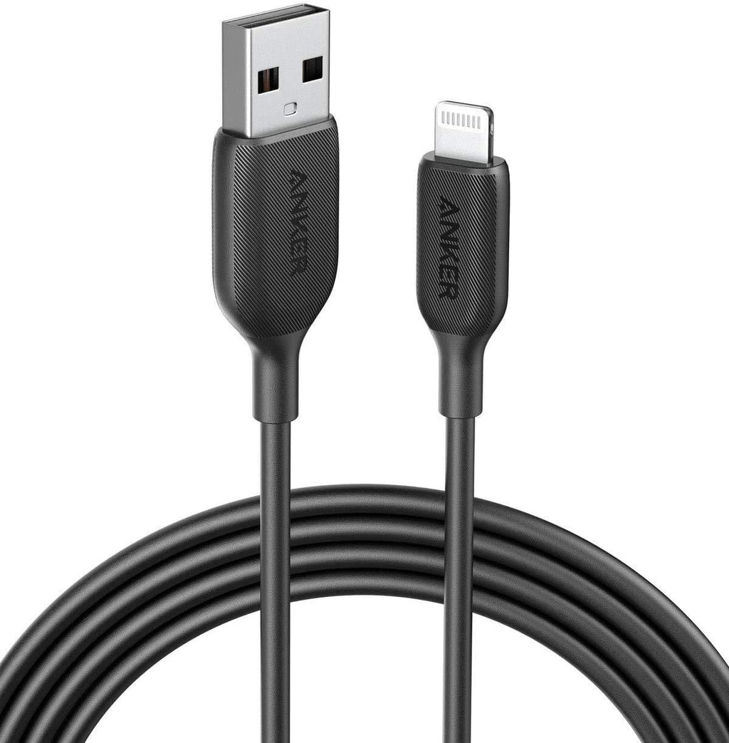 Anker Powerline III Lightning Cable 6 Foot iPhone Charger Cord MFi Certified for iPhone 11 Pro Max, 11 Pro, X, Xs, Xr, Xs Max, 8, 8 Plus, 7, 7 Plus, 6 and More, Ultra Durable (Black) 6ft Black - LeoForward Australia