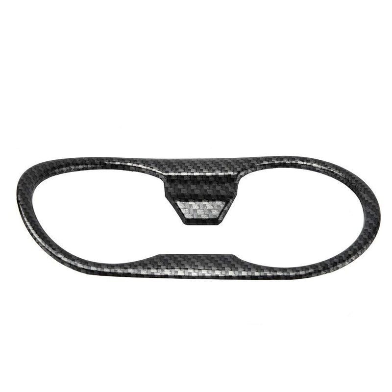 [AUSTRALIA] - KIMISS 1Pcs Water Cup Frame Decoration Cover Trim,Front Water Cup Trim for MG ZS 2017-2018 (Carbon Fiber)