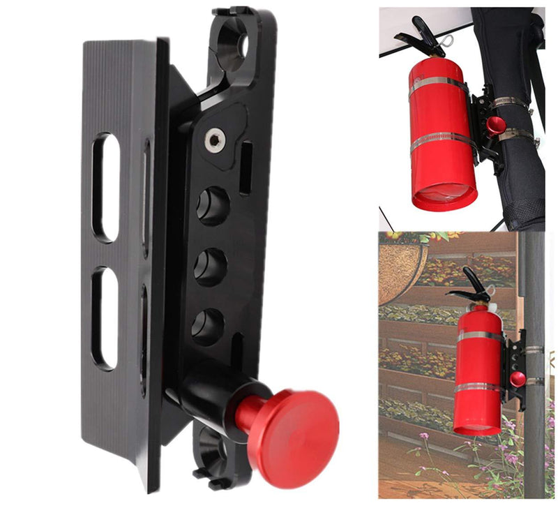 Vehicle Universal Roll Bar Bottle / Fire Extinguisher Holder Mount,Adjustable, Aluminum Black - LeoForward Australia