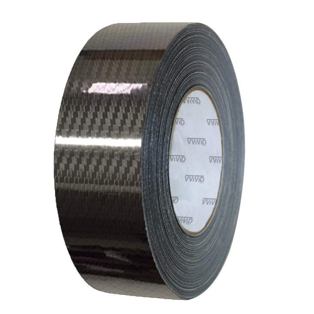  [AUSTRALIA] - VViViD High Gloss Epoxy Black Carbon Fiber Vinyl Detailing Wrap Tape DIY Roll (6 Inch x 20ft)