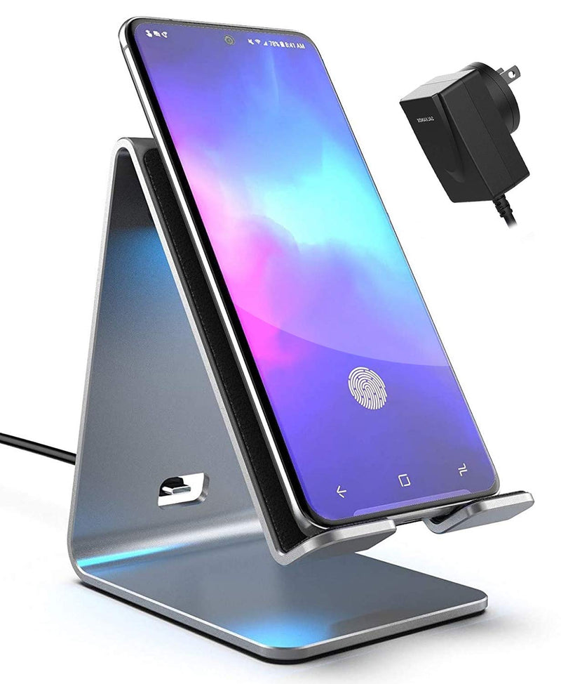  [AUSTRALIA] - Premium Aluminum Wireless Charger for iPhone and Samsung Models - Fast Charging Power Stand (Galaxy S10/S20/S21 Ultra/Note/iPhone X,Xr,Xs/11/12/13 Pro Max) Wall Adapter Included