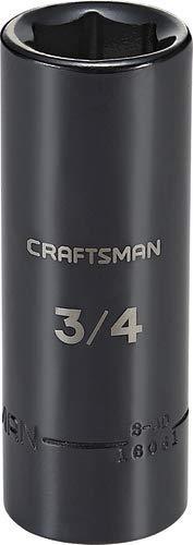  [AUSTRALIA] - CRAFTSMAN Deep Impact Socket, SAE, 1/2-Inch Drive, 3/4-Inch (CMMT16061) 3/4"