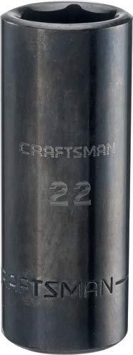  [AUSTRALIA] - CRAFTSMAN Deep Impact Socket, Metric, 1/2-Inch Drive, 22mm (CMMT16085) 22 MM