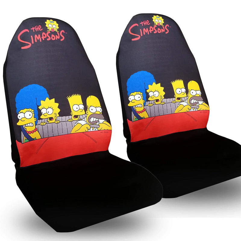  [AUSTRALIA] - Yupbizauto Universal Size Fabric Car Seat Covers Set with Simpson Family Print