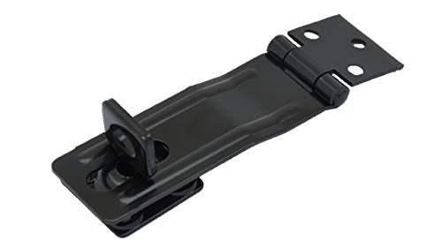  [AUSTRALIA] - QCAA HASP and Swivel Staple, 4-1/2", Steel, Black, Made in Taiwan 1 Pack Black(4-1/2")