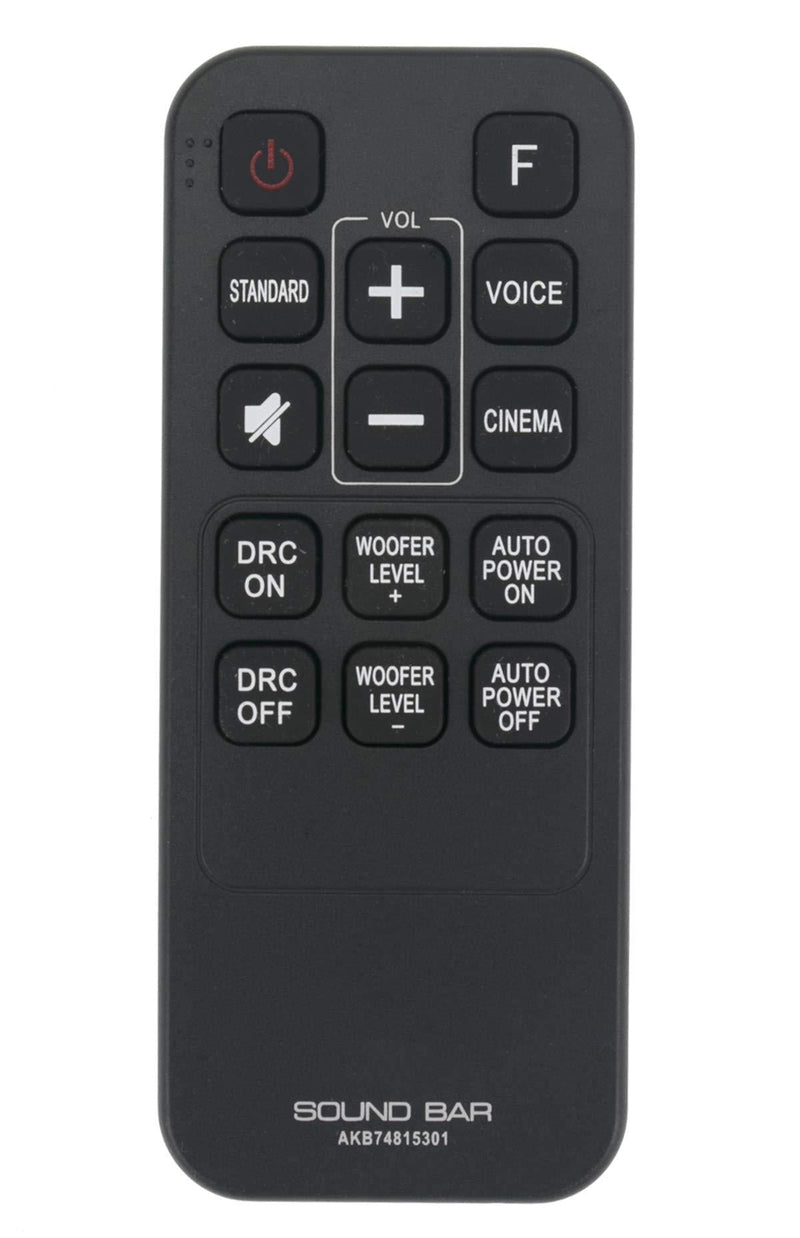 AKB74815301 Replacement Remote Control Compatible with LG Sound Bar LAS454B S55A3-D LAS453B SH3B SPH3B-W SH3K SJ4Y SPH4B-W S45A1-D - LeoForward Australia