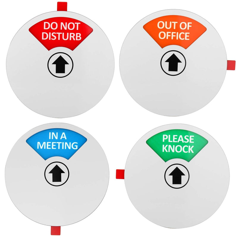  [AUSTRALIA] - Kichwit Privacy Sign, Do Not Disturb Sign, Out of Office Sign, Please Knock Sign, In a Meeting Sign, Office Sign, Conference Sign for Offices, 5 Inch, Silver