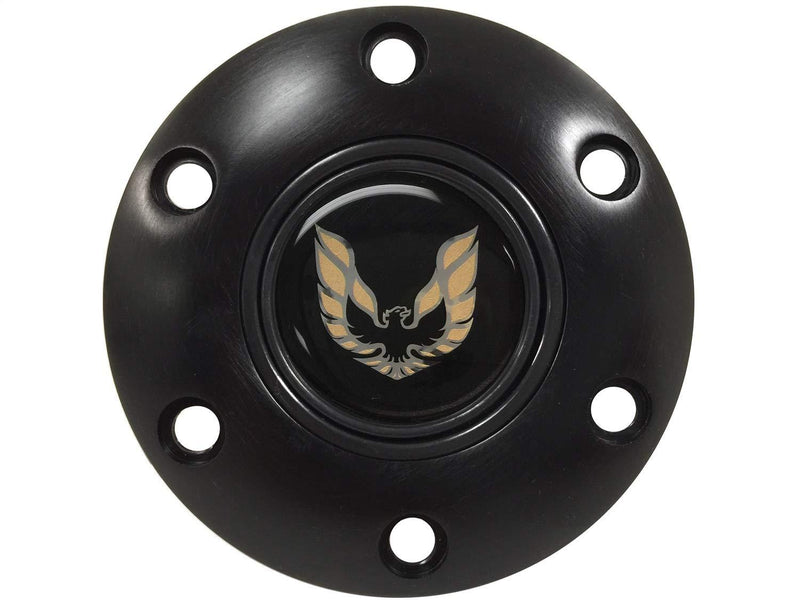  [AUSTRALIA] - Volante S6 Steering Wheel Black Horn Button for Pontiac Firdbird - 1970-81 Gold Emblem | STE1022BLK