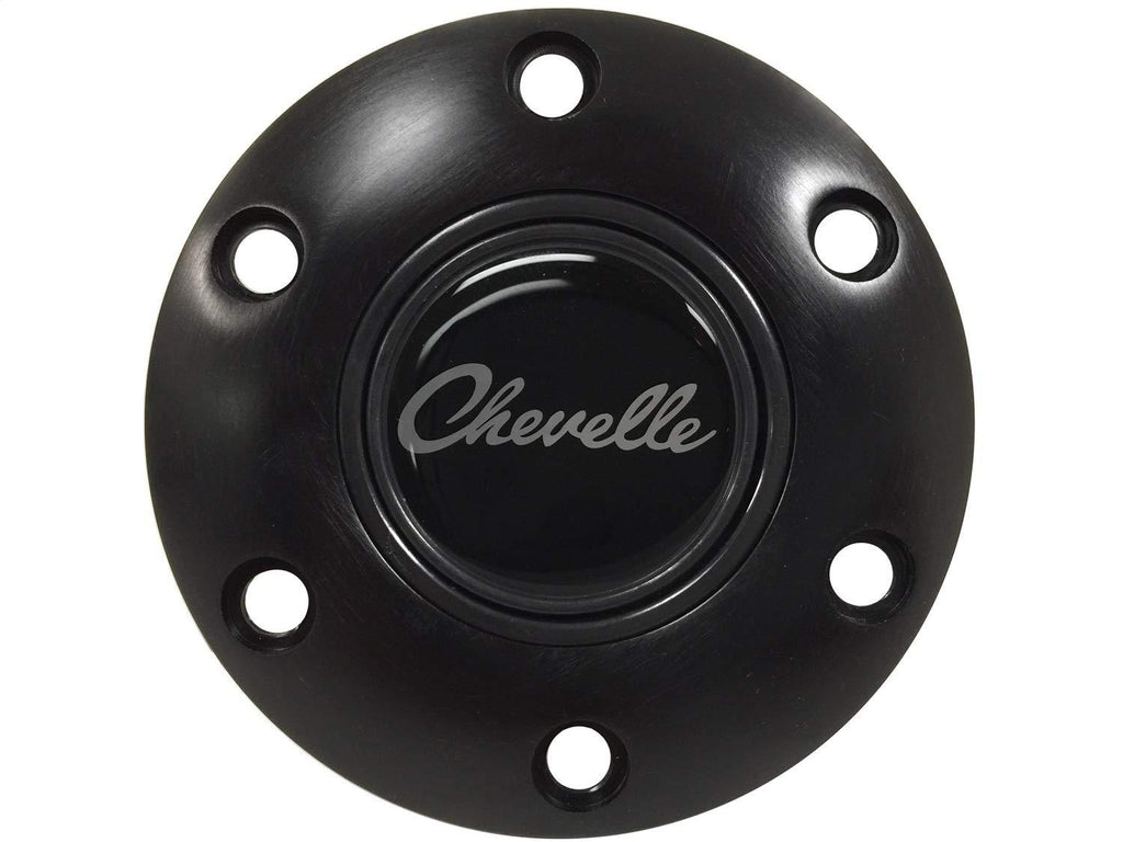  [AUSTRALIA] - Volante S6 Steering Wheel Black Horn Button for Chevelle - Script Emblem | STE1018BLK