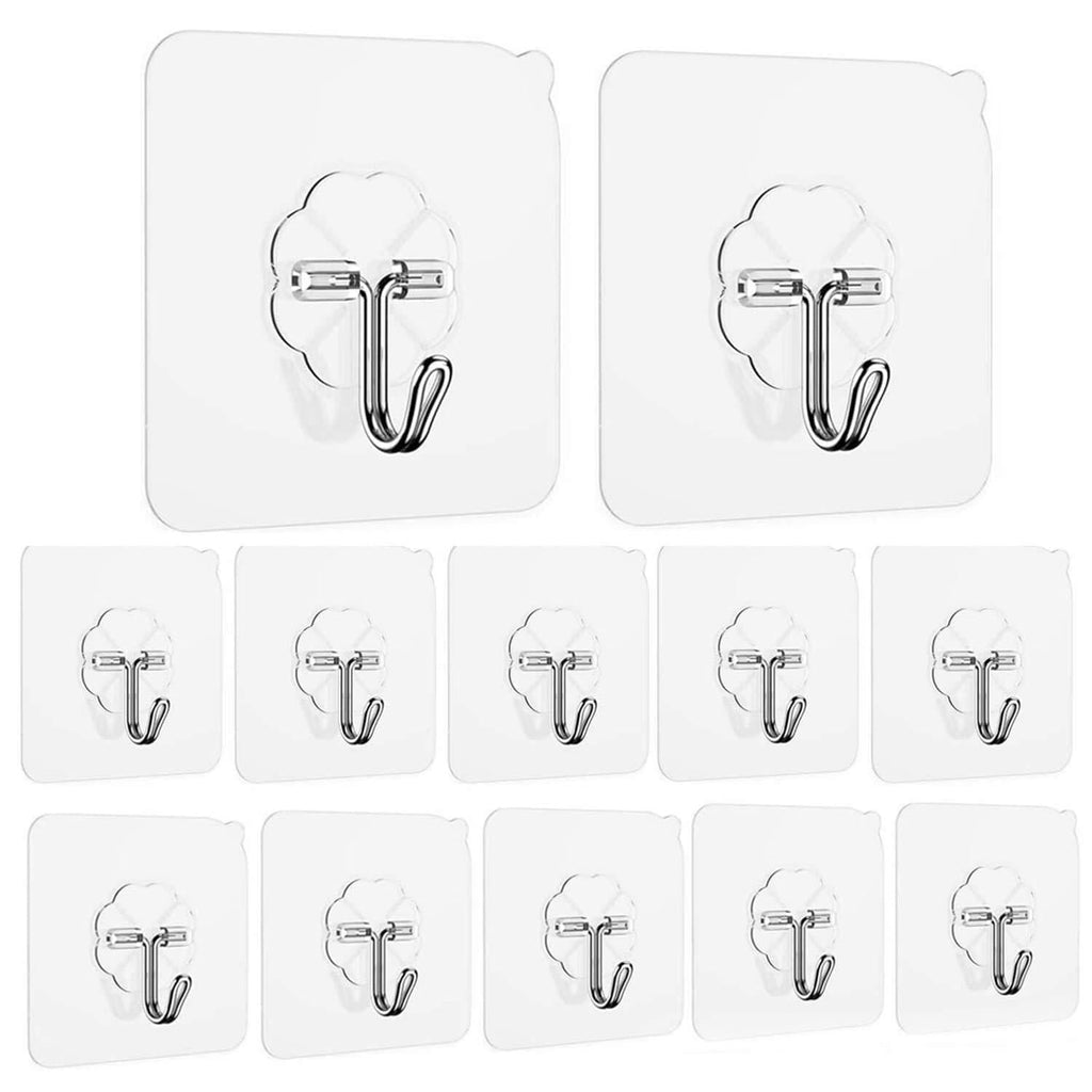  [AUSTRALIA] - Limo Adhesive Hooks Utility Hooks 44 lb/ 20 kg(Max), Heavy Duty Coat Hooks Waterproof and Oilproof Seamless Hooks , Wall Hook for Bathroom Kitchen