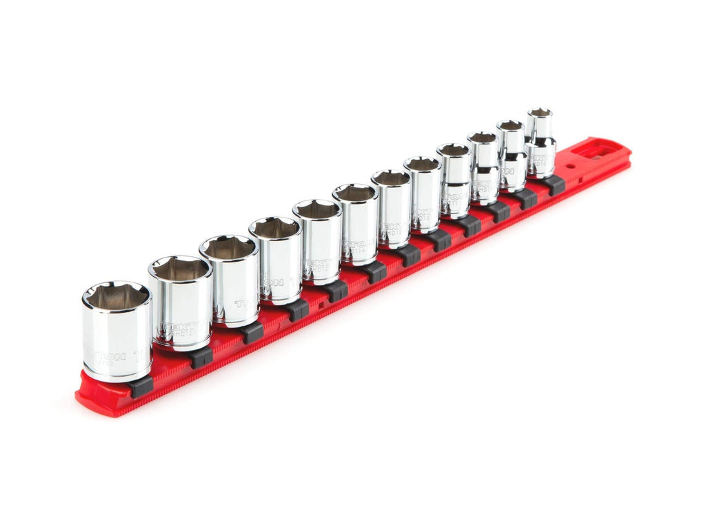  [AUSTRALIA] - TEKTON 3/8 Inch Drive 6-Point Socket Set, 12-Piece (8 - 19 mm) | SHD91102 12-pc. (8-19 mm)