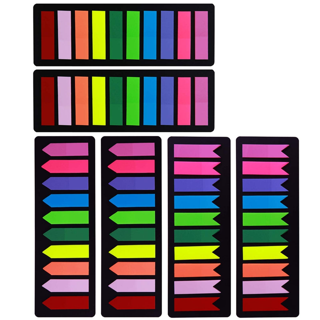  [AUSTRALIA] - 1200 Pieces Page Markers Sticky Index Tabs, Arrow Flag Tabs Colored Sticky Notes for Page Marker Bookmarks [10 Primary Colors, 3 Designs] Sticks Securely, Removes Cleanly