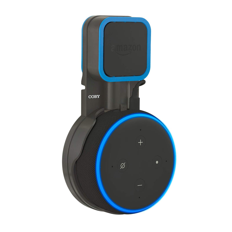  [AUSTRALIA] - Coby Speaker Wall Mount for 3rd Generation Dot Voice Assistants | Smart Home Speaker Mount with Cable Management, Hides Messy Cables | Outlet Hanger Stand for Bedroom, Kitchen, Office, Bathroom