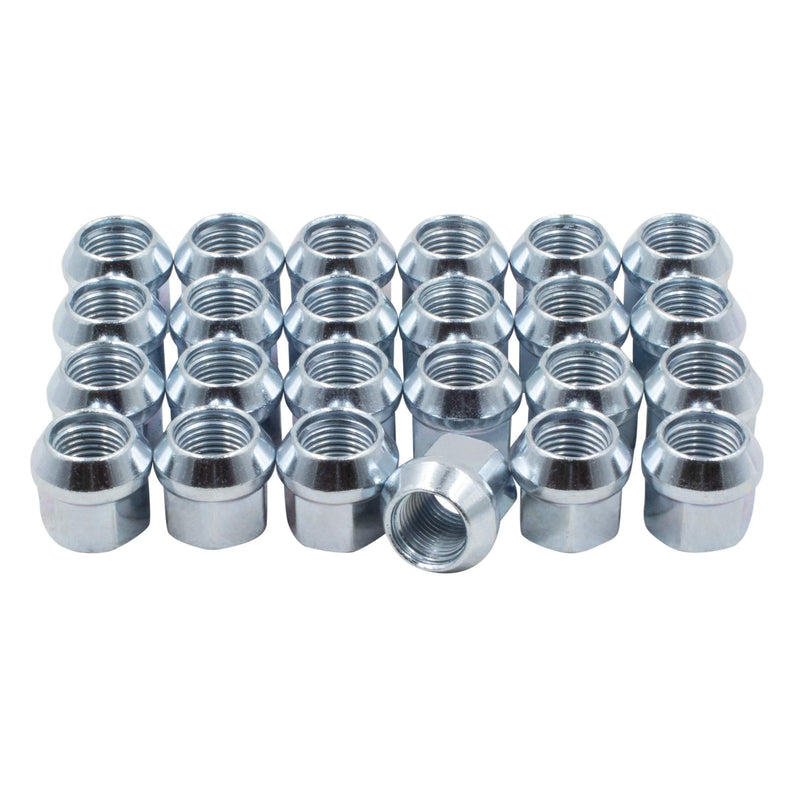 Wheel Accessories Parts Set of 24 M14x1.5 Chrome 0.84" 19mm (3/4") Hex Open-end Acorn Bulge Lug Nuts Set - LeoForward Australia