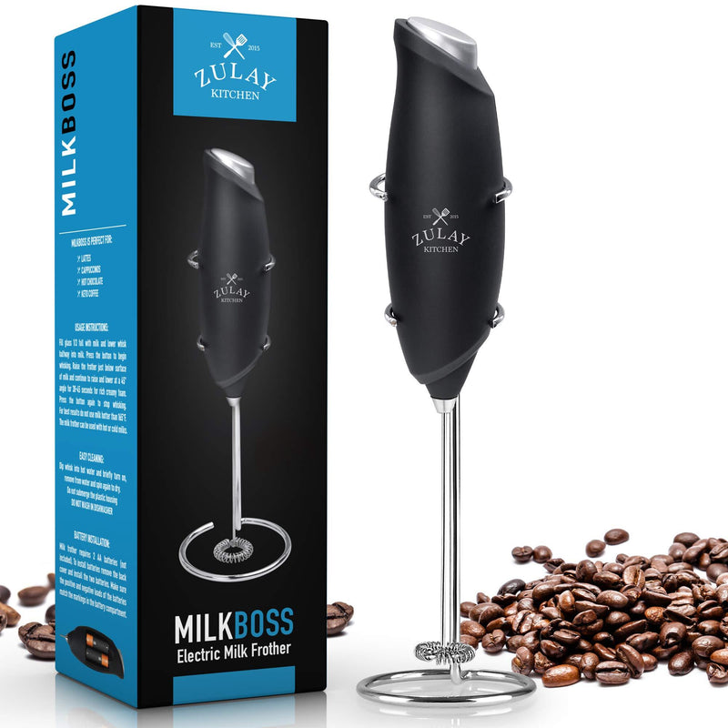  [AUSTRALIA] - One Touch Milk Frother Handheld Foam Maker for Lattes - Whisk Drink Mixer for Bulletproof® Coffee Frother, Mini Blender and Milk Foamer Frother for Cappuccino, Frappe, Matcha