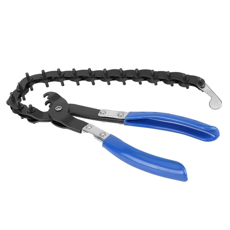  [AUSTRALIA] - Exhaust Pipe Cutter, Universal Exhaust Tailpipe Cutter Pliers Locking Chain Clamp with 15 Blades