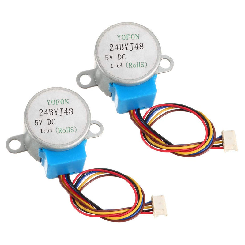  [AUSTRALIA] - uxcell 2PCS 24BYJ48 DC 5V Reduction Stepper Motor Micro Reducer Motor 4-Phase 5-Wire 1/64 Reduction Ratio