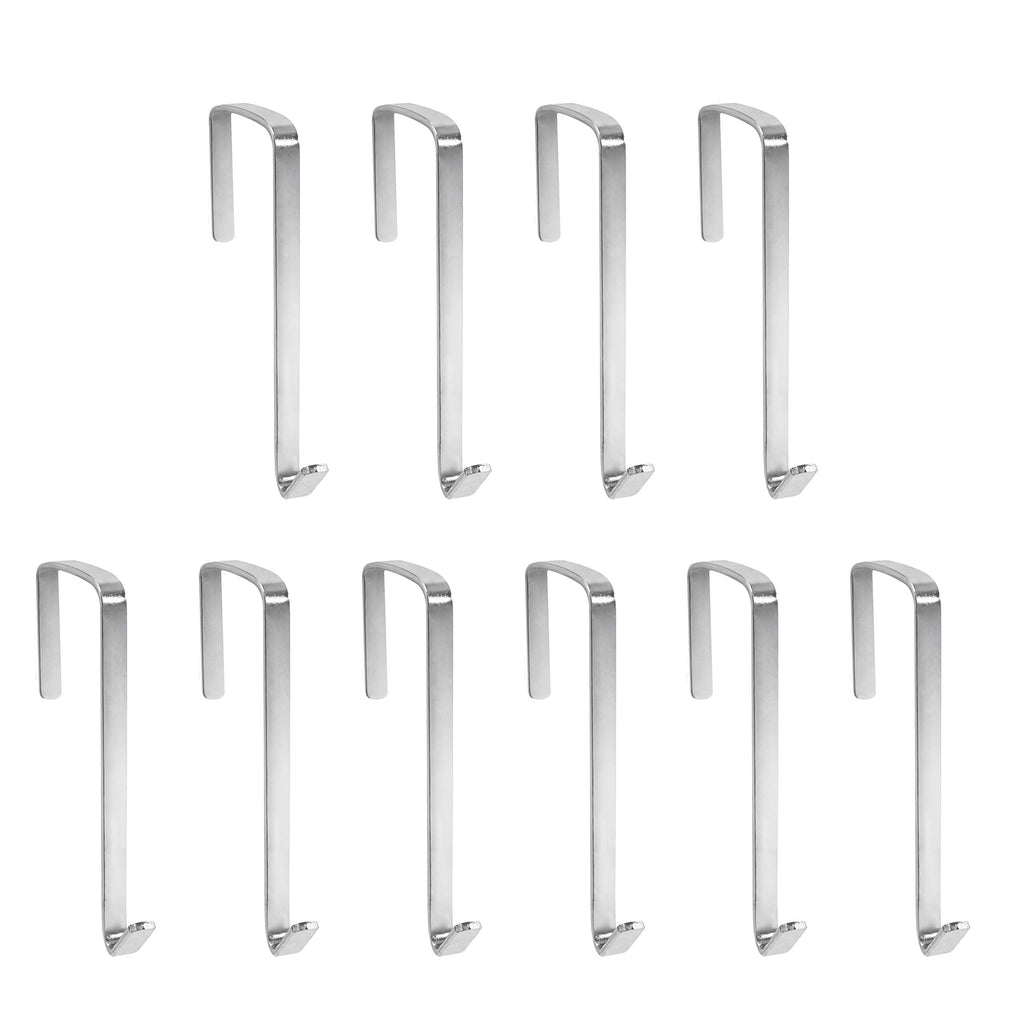  [AUSTRALIA] - 10 Pack Over The Door Metal Hook Hanger to Fit Interior Doors with Thickness from 1.3" to 1.65"