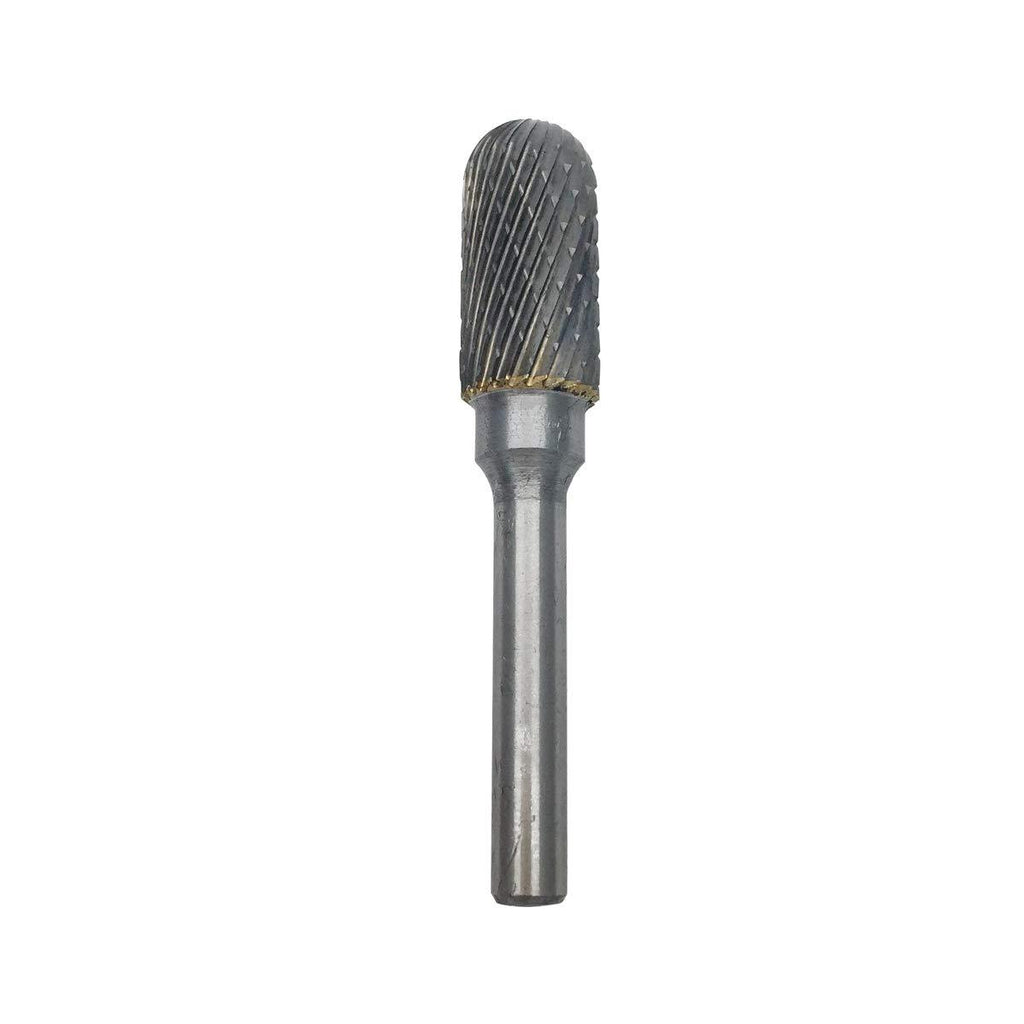 12mm x 25mm Double Cut Cylindrical Tungsten Carbide Rotary File Bit with 1/4" shank, Cylinder with Ball Nose Shape (Cylinder with Ball Nose Shape) - LeoForward Australia