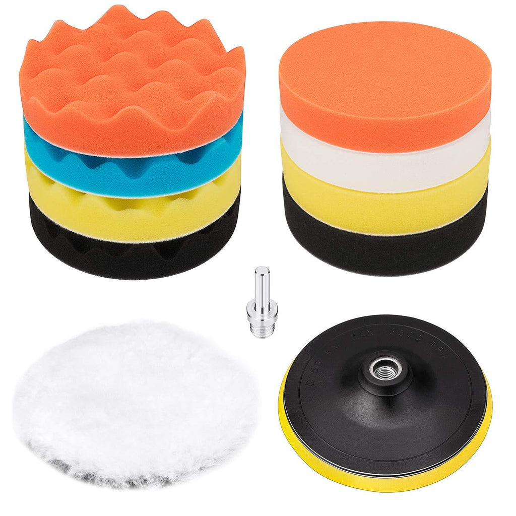  [AUSTRALIA] - 6 Inch Buffing and Polishing Pad Kit 11 PCS with Drill Adapter