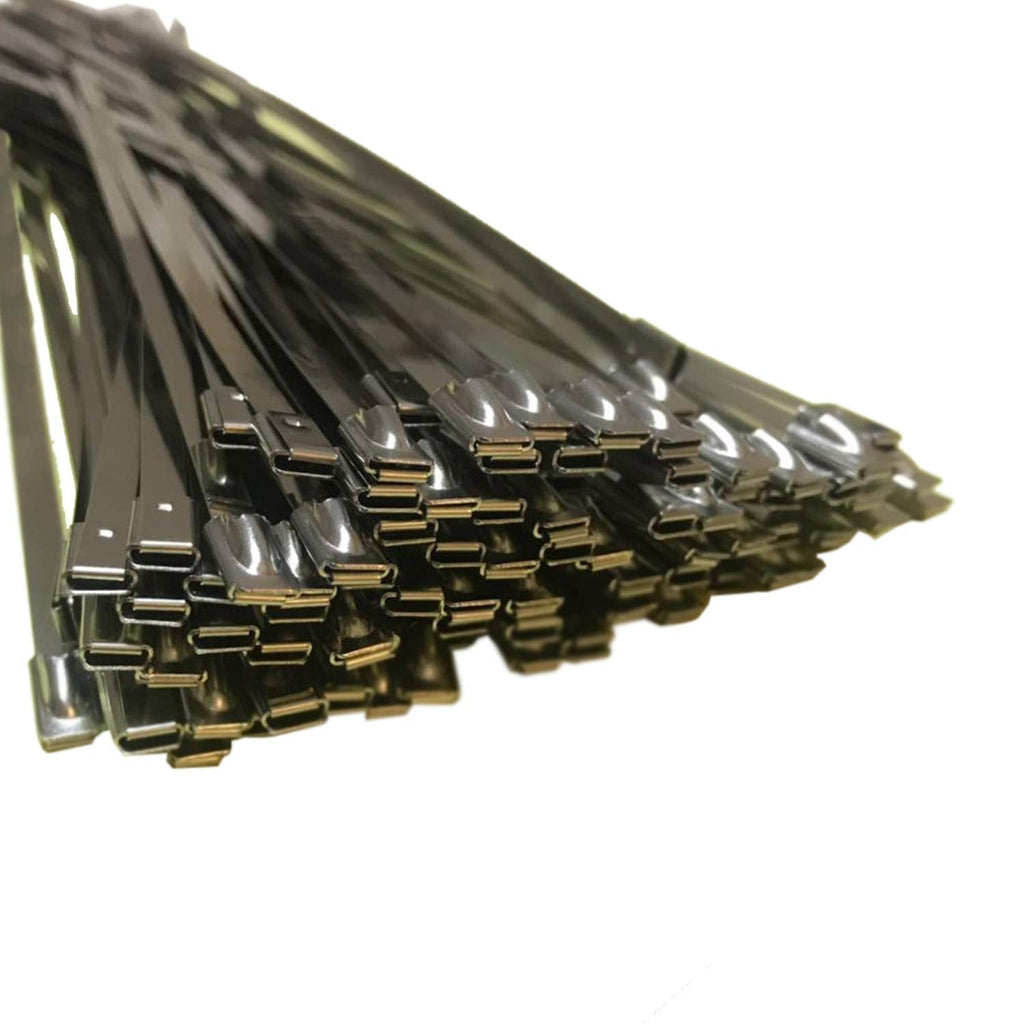  [AUSTRALIA] - 100PCS 11.8" Stainless Steel Wire Cable Zip Ties Straps