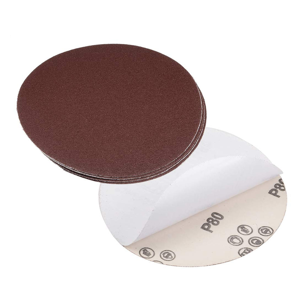  [AUSTRALIA] - uxcell 6-inch PSA Sanding Discs,80 Grits Self Stick Adhesive Back Aluminum Oxide Sandpaper 5pcs