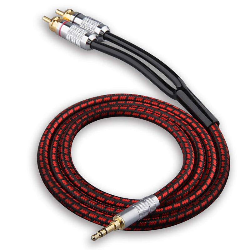 Primeda Audiophile Audio Cable Stereo 3.5mm Male to 2 RCA Male Hi-Fi for HDTV,Smartphones, MP3, Tablets, Speakers (3 Feet 3.5mm Straight to 2 RCA) 3 Feet 3.5mm Straight to 2 RCA - LeoForward Australia