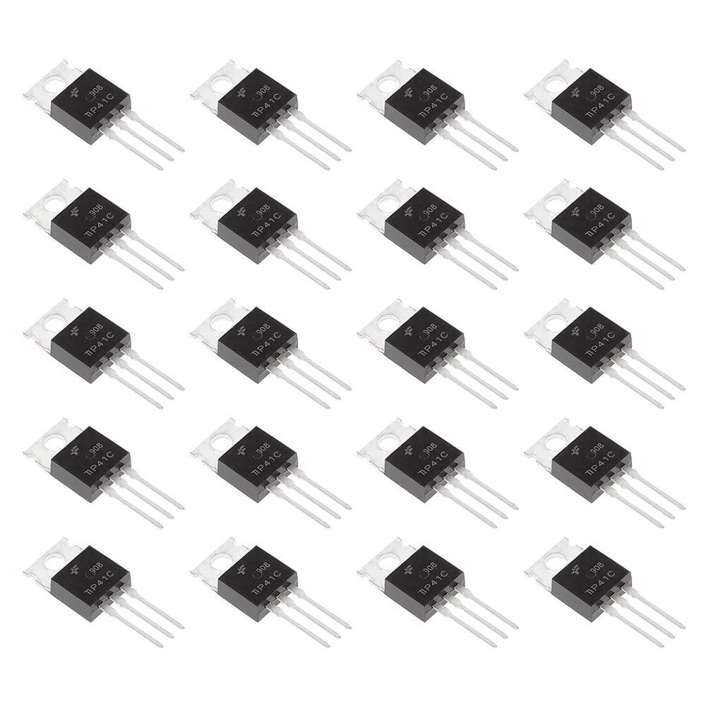 Bridgold 20pcs TIP41C TIP41 NPN Silicon Power Transistor 6 A, 100 V, 3-Pin - LeoForward Australia