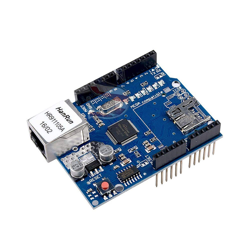  [AUSTRALIA] - DEVMO W5100 Ethernet Network Shield LAN for Ar-duino Expansion Board Module with SD Card Slot Compatible with Ar-duino UNO MEGA2560 UNO R3 ATMega 328 MEGA 1280