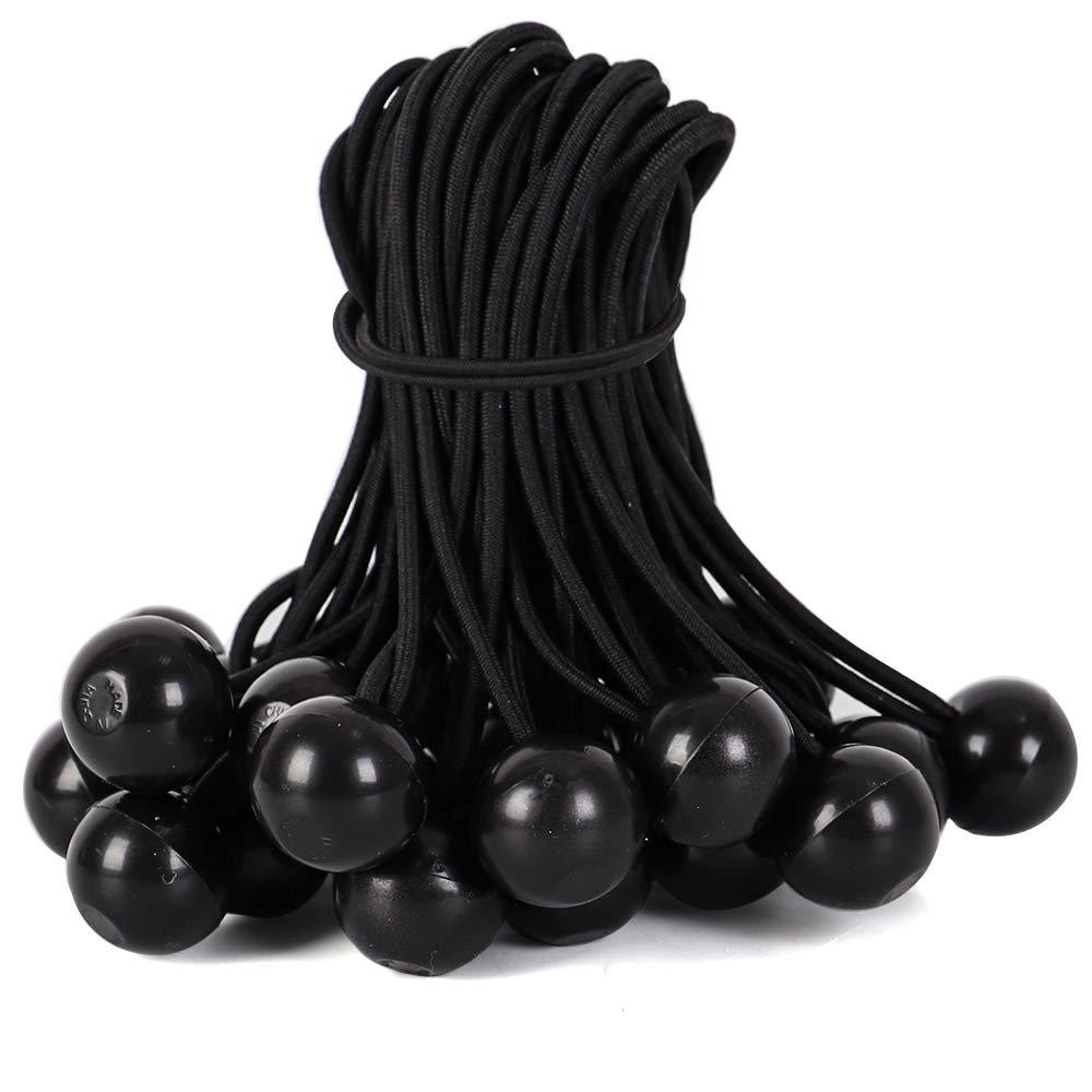  [AUSTRALIA] - XSTRAP Ball Bungee Cords 28PK 9-Inch (Black) Black