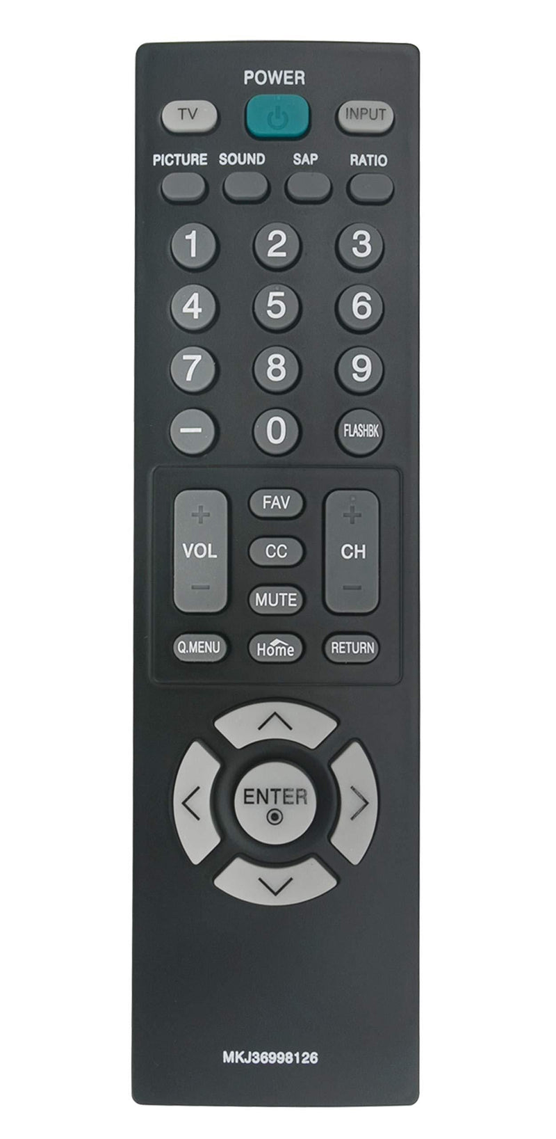 MKJ36998126 Replaced Remote fit for LG TV 32LV2400 42LV4400 47LV4400 55LV4400 32LV2400-UA 47LV4400-UA 55LV4400-UA 42LV4400-UA 32LV2400UA 47LV4400UA 55LV4400UA 42LV4400UA - LeoForward Australia