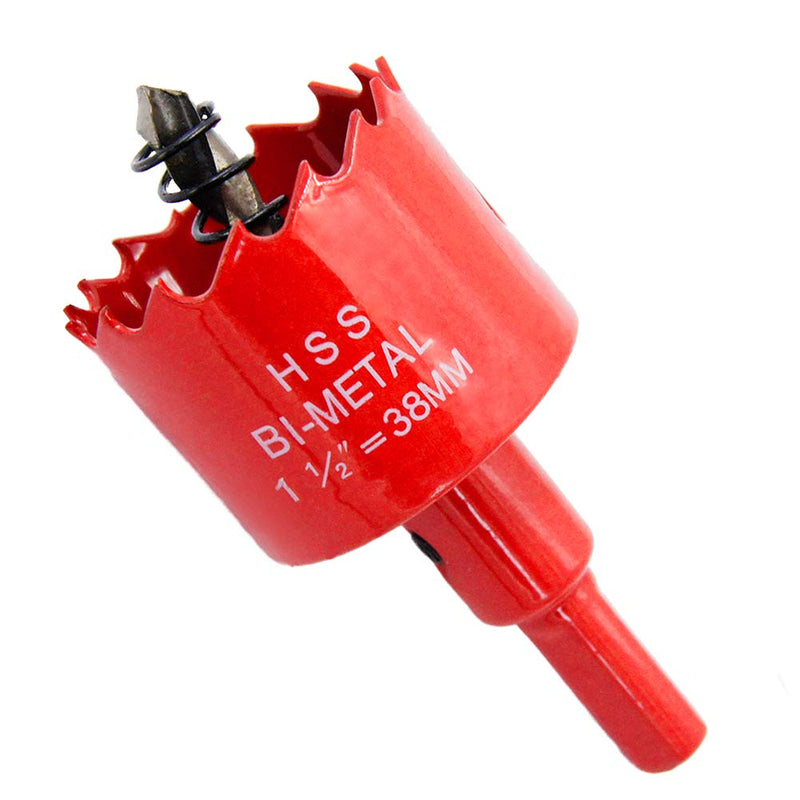  [AUSTRALIA] - Bi-Metal Hole Saw Drill Bit HSS Hole Cutter with Arbor for Wood and Metal 1-1/2’’(38mm) 1-1/2"(38mm)