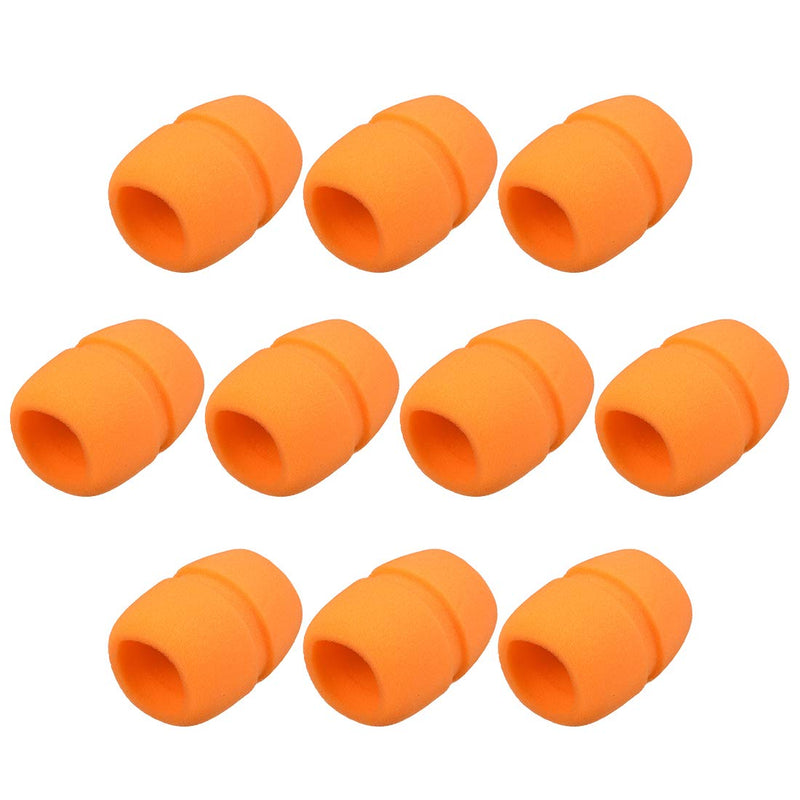  [AUSTRALIA] - uxcell 10PCS Sponge Foam Mic Cover Handheld Microphone Windscreen Shield Protection Orange for KTV Broadcasting