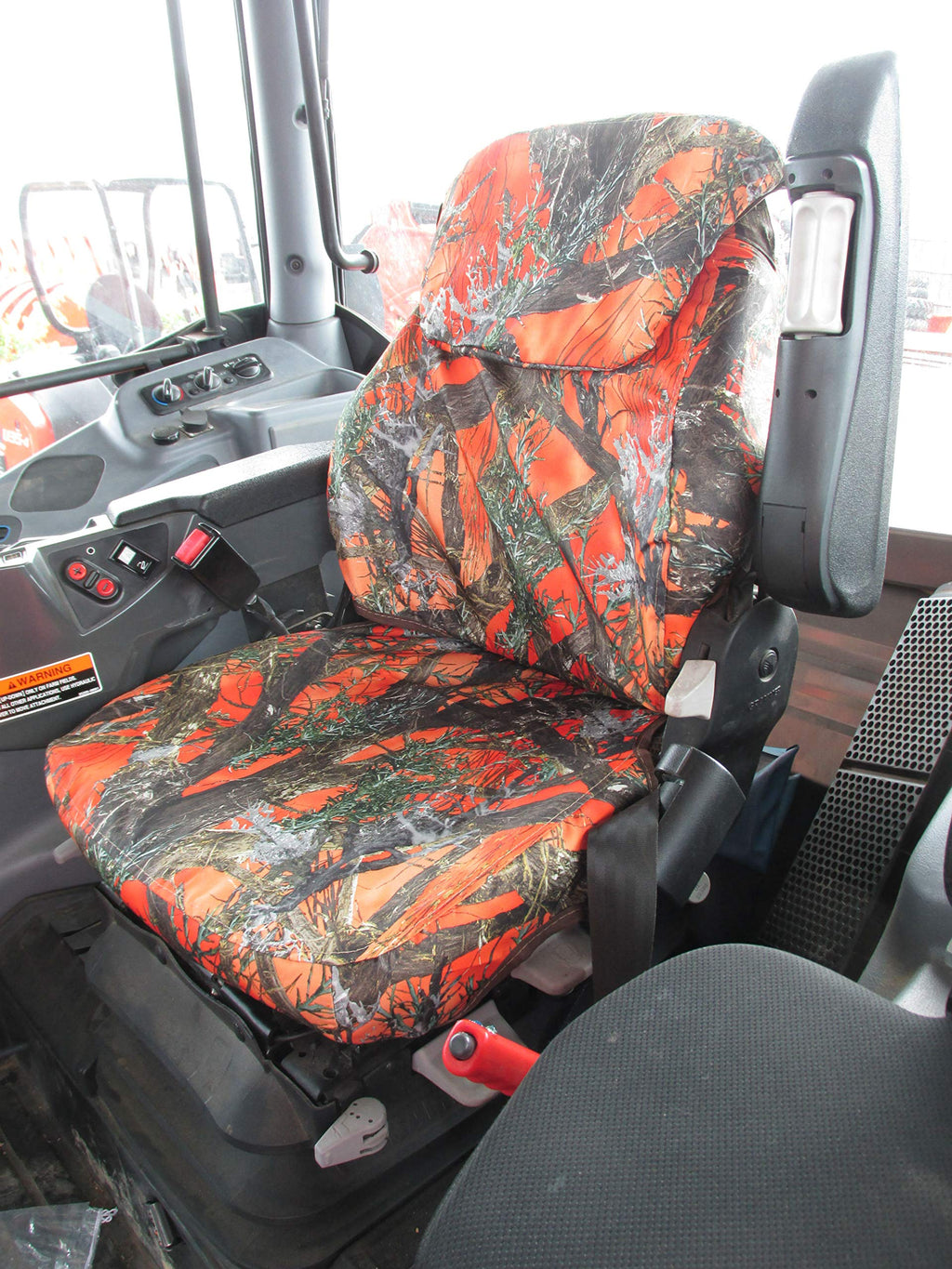  [AUSTRALIA] - Durafit Seat Covers, Orange Kubota Seat Covers for Cab Tractors M6/M7,M95 M100 M105 M108 M110 M125 M126,M135 Cab Tractors in Waterproof Endura.