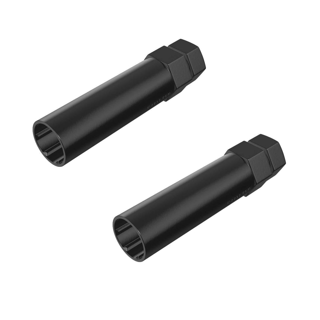 7 Point Spline Drive Tuner Socket Key Tool for Seven-Spline Wheel Lock Lug Nuts - 20mm Inner Diameter - Compatible with 19mm (3/4) and 21mm (13/16) Hex Socket - Pack of 2 - LeoForward Australia
