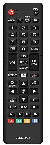 New AKB74475401 Remote Control Replacement for LG TV 43LF5900 43UF6400 43UF6430 43UF6800 43UF6900 43UF7590 43UF7600 49LF5900 49UF6400 49UF6430 49UF6490 49UF6800 49UF6900 49UF7590 - LeoForward Australia