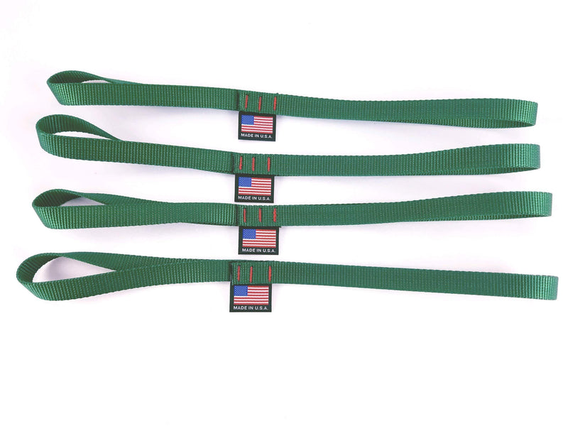  [AUSTRALIA] - Chase Harper USA - Soft Hook Tie Down Extenders - 5/8" Forest Green (set of 4) 5/8 Inch