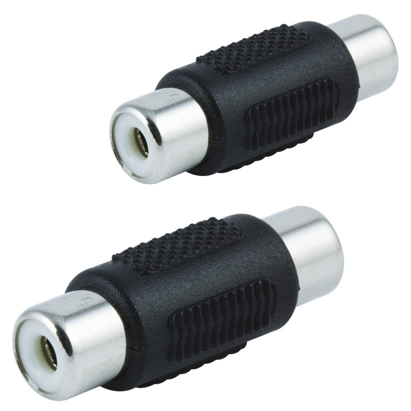  [AUSTRALIA] - GE 2-Pack RCA Coupler Adapter, Female-to-Female, Audio Video RCA Cable Connectors, Composite Component Extender Barrel, Connect Cables to Extend Length and Reach, 33617 2 Pack