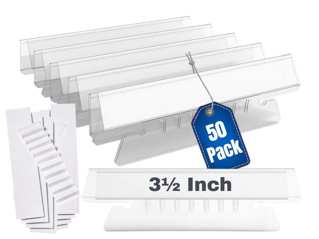  [AUSTRALIA] - 1InTheOffice Clear Hanging Folder Tabs, and Inserts 3-1/2" x 5/8", 50/Pack (3 1/2")