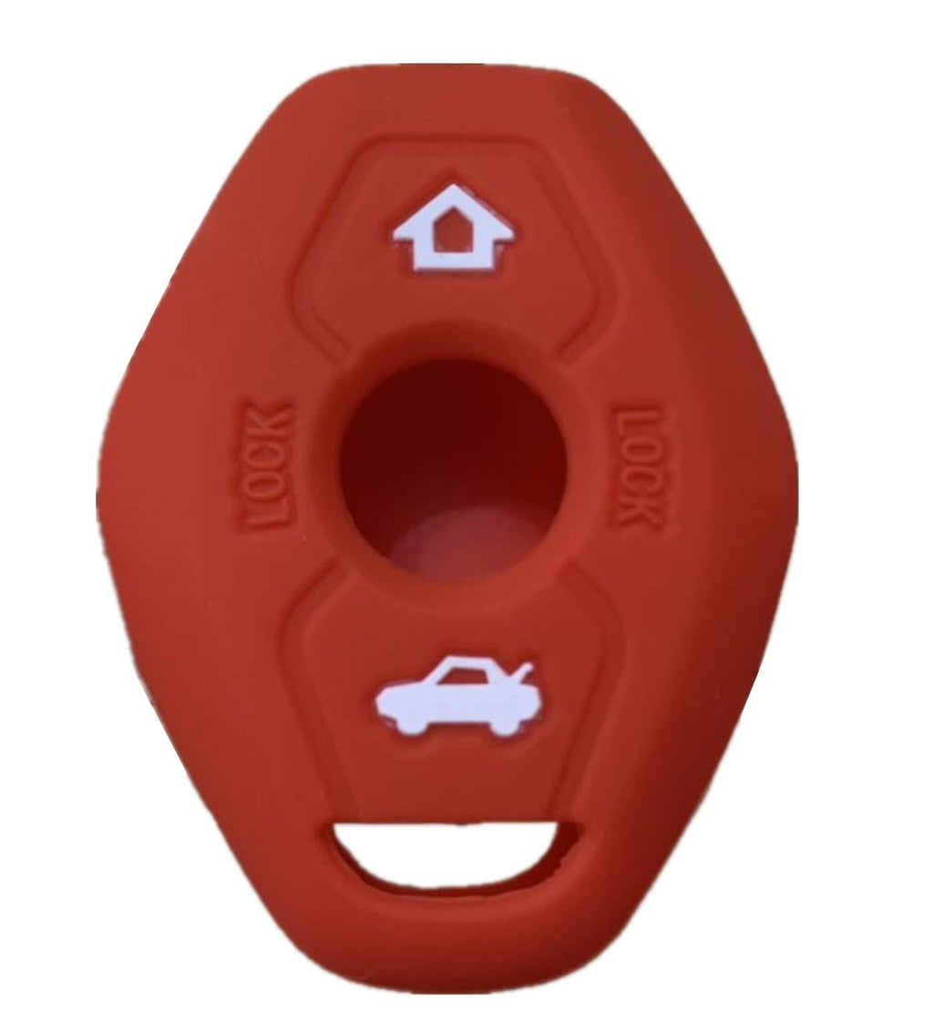  [AUSTRALIA] - Rpkey Silicone Keyless Entry Remote Control Key Fob Cover Case protector For BMW 3 5 7 Series M3 M5 M6 X3 X5 Z3 Z4 Z8 LX9FZV (Gules）