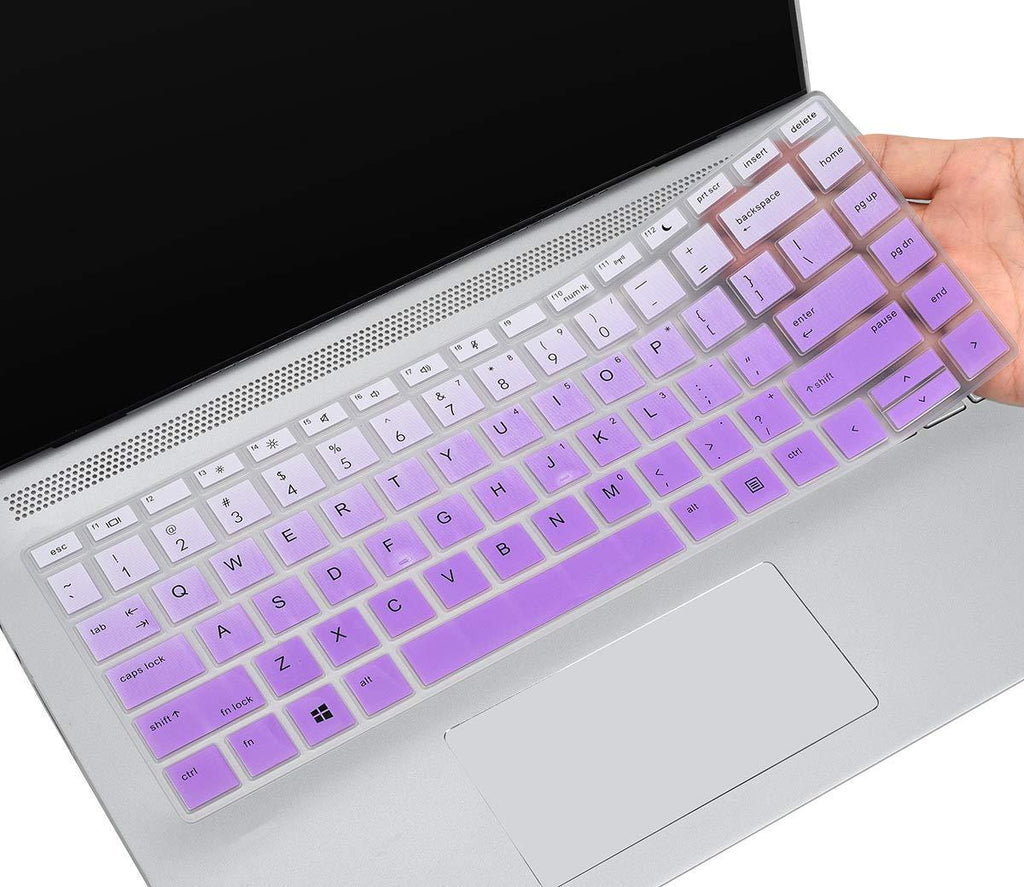 Keyboard Cover for 14" HP ProBook 445 G6 14", HP ProBook 440 G5 G6 G7 14", HP ProBook x360 440 G1 14", HP ProBook 640 G4 G5 14" Notebook, Ombre Purple&Pink - LeoForward Australia