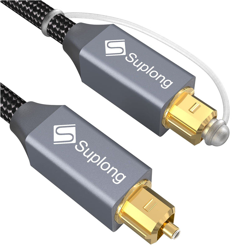 Digital Optical Audio Cable [1.8M/6ft] - Suplong Toslink Cable 24K Gold-Plated Ultra-Durability Superior Picture&Sound for [S/PDIF] LG/Samsung/Sony/Philips Sound Bar,Smart TV,Home Theater,PS4,Xbox 6 Feet - LeoForward Australia