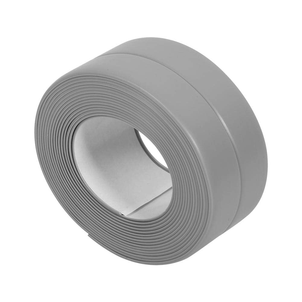  [AUSTRALIA] - Sealing Strip, 3 Colors 3.2M Adhesive Bath and Wall Length Tape CaulkSelf Sink Basin Edge Trim Kitchen (38mm Gray)