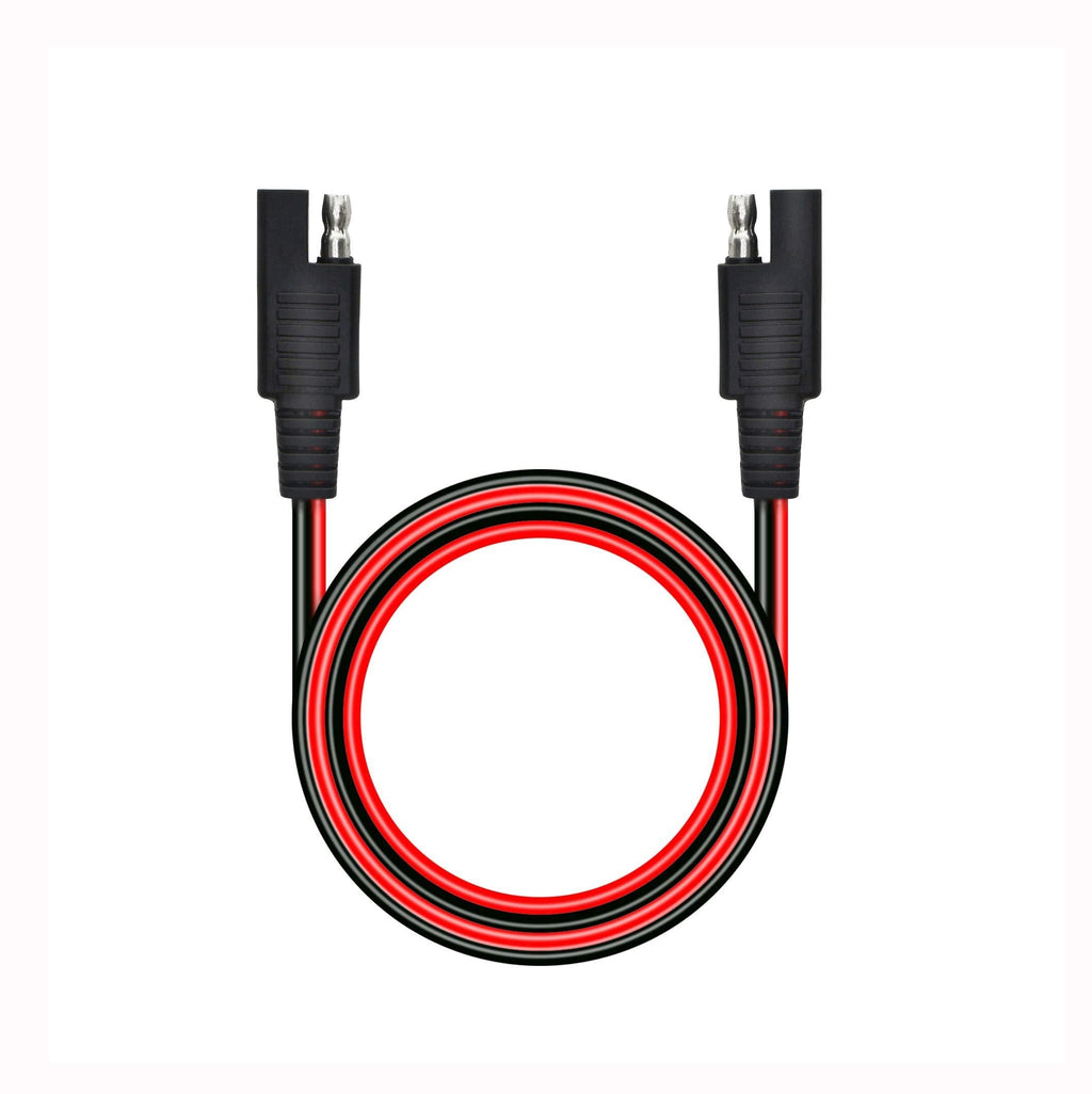  [AUSTRALIA] - CERRXIAN 3ft 14AWG SAE to SAE 2 Pin Quick Disconnect Power Automotive Extension Cable for Solar Panels Battrey 1m Black&Red 1.0 Meters