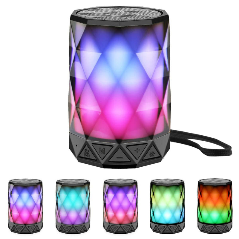  [AUSTRALIA] - LED Portable Bluetooth Speakers with Lights, LFS Night Light Waterproof,Speakers Color Change Computer Speaker,Mic TF Card TWS Support for iPhone Samsung Gaming Christmas (Multi) Multi
