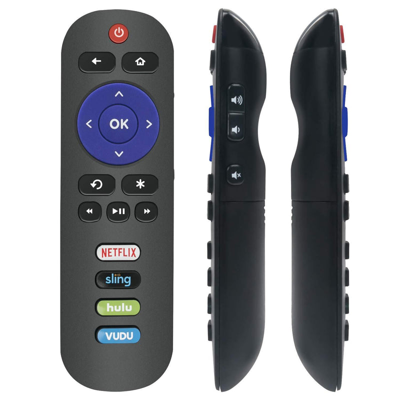 New RC280 Remote Control Compatible with TCL 4K ROKU Smart TV 75C803 75C807 28S3750 32S3700 32S3750 32S3800 32S3850 43FP110 43UP120 43UP130 49FP110 with 4 Short App Keys Netflix Sling Hulu Vudu - LeoForward Australia