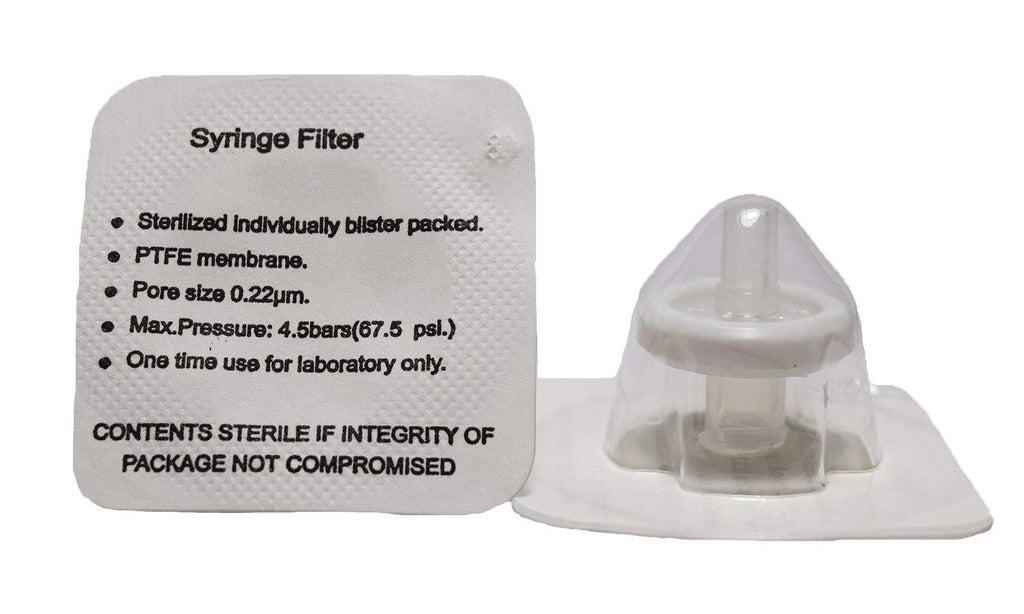 ADVANGENE Syringe Filter Sterile, PTFE, 0.22 Micron 13mm, White (75/Box) - LeoForward Australia