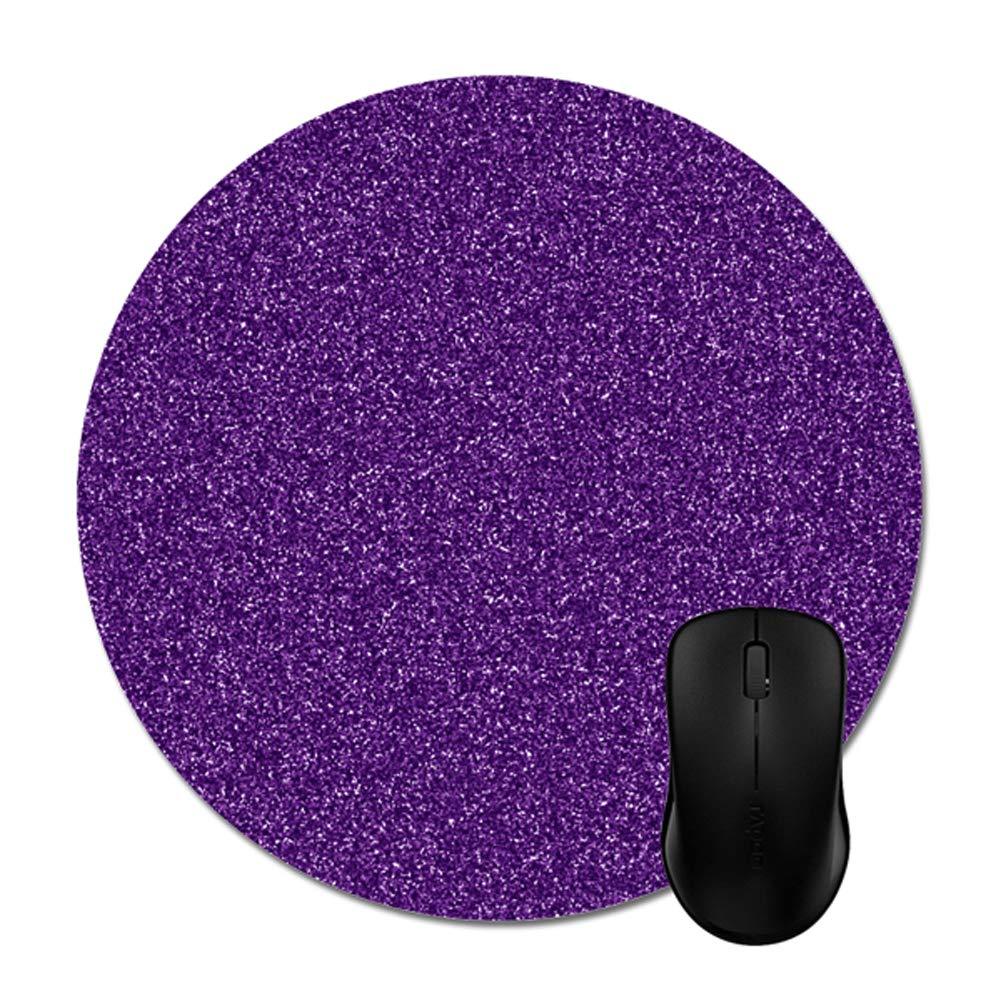 Purple Glitter Texture Mouse Pads Stylish Office Computer Accessory 8in - LeoForward Australia